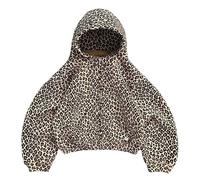 CLXLYU Zip Hoodie Leopard Print Hooded Sweater Retro With Warm Zipper Shirt Oversized Unisex Clothing-Leopard Zipper-L