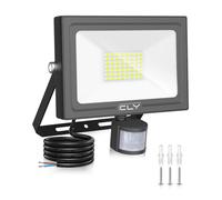 CLY 50W Security Lights Outdoor Motion Sensor, 4700LM PIR Sensor Security Light 6500K Cold White LED Floodlight IP66 Waterproof Outside Wall Light with 1M Cable for Backyard Garden Doorway Garage