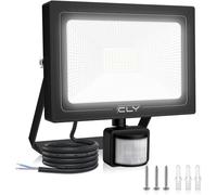 CLY 60W Security Lights Outdoor Motion Sensor, Sensor Light 5200LM IP66 Waterproof LED Floodlight with PIR, 6500K Cold White LED Outdoor Lights Mains Powered with Sensor for Backyard, Garden
