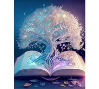 CLYCTIP DIY 5D Diamond Painting Kits for Adults, White Tree of Life Diamond Painting Art Kits for Home Wall Decor Gifts，30x40cm