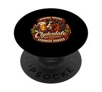 Clydesdale Horse Beer Strong Brews Ale Lager Retro PopSockets Adhesive PopGrip