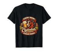 Clydesdale Horse Beer Strong Brews Ale Lager Retro T-Shirt
