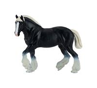 Clydesdale Horse Figurine Black PVC 14.4x14.4x10.7cm Realistic Hand-Painted Mini