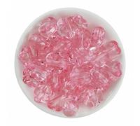 CLYDSA 100 Pcs 14 Mm Flower-Shaped Acrylic Beads, Colorful Transparent Acrylic Spacer Beads, for DIY Bracelet Necklace Hair Accessories Making Accessories