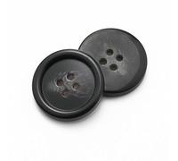 CLYDSA 100 Pcs 15-25 Mm Imitation Horn Resin Buttons, 4-Hole Round Hand-Sewn Buttons, For Use As Sewing Accessories For Trench Coats, Wool Coats, Suits, And Sweaters