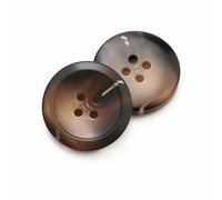 CLYDSA 100 Pcs 15-25 Mm Imitation Horn Resin Buttons, 4-Hole Round Hand-Sewn Buttons, For Use As Sewing Accessories For Trench Coats, Wool Coats, Suits, And Sweaters