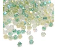 CLYDSA 1000 Pcs 4 Mm Faceted Glass Crystal Beads, Glitter Clear Glass Beads for Handmade Bracelets Necklaces Earrings Hair Accessories DIY Crafts