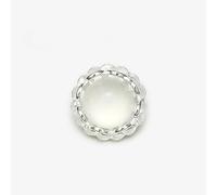 CLYDSA 10pcs 16-20 Mm Cat Eye Buttons, Flower Shaped Cat Eye Metal Craft Sewing Buttons, White, Pink, For Shirt Skirt Cardigan Jacket Decorative Accessories