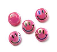 CLYDSA 20-100 Pcs 15 Mm Colorful Smiley Face Acrylic Beads, Round Acrylic Smiley Face Spacer Beads, for DIY Bracelet Necklace Keychain Jewelry Making
