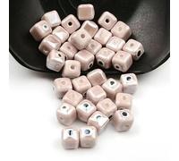 CLYDSA 20 Pcs 8/10 Mm Colorful Square Porcelain Beads, Glazed Devil Eye Ceramic Spacer Beads, for DIY Beaded Bracelets, Necklaces, and Earrings Making