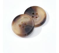 CLYDSA 30 Pcs 15-25 Mm Imitation Horn Resin Buttons, 4-Hole Round Resin Buttons, For Hand-Sewing Coats, Suits, Trench Coats, Diy Crafts, And Decorative Accessories