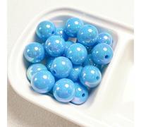 CLYDSA 50/100 Pcs 16 Mm Round Acrylic Loose Beads, Colorful Craft Beads, for Threading, DIY Bracelet Necklace Keychain Decorative Accessories