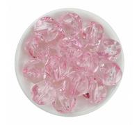 CLYDSA 50 Pcs 16 Mm Irregular Transparent Acrylic Beads, Colorful Craft Beads, for DIY Bracelet and Necklace Jewelry Making