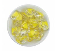 CLYDSA 50 Pcs 18 Mm Heart-Shaped Clear Acrylic Beads, Colorful Acrylic Spacer Beads, for DIY Handmade Bracelets, Necklaces, Earrings and Jewelry Making