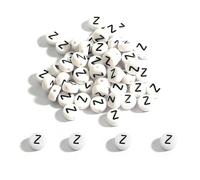 CLYDSA 500 Pcs 7 Mm White Acrylic Letter Beads, Flat Round Letter Spacer Beads, for DIY Bracelets, Necklaces, Earrings, Handmade Craft Accessories