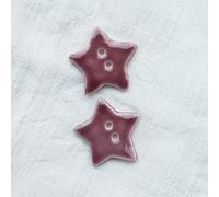 CLYDSA 5pcs 30 Mm Irregular Ceramic Buttons, 2-Hole Star-Shaped Sewing Buttons For Coats, Shirts, Cardigans, Sweaters, Diy Bracelets, Necklaces, Accessories