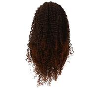 Clyictz European and American Women 16Inch Curly Hair Chemical Fiber Small Area Hand-Woven Wig Brown Women'S Lace Front Wigs
