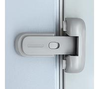 CLYMENE Refrigerator Fridge Freezer Door Lock for Kids, Child Proof Refrigerator Latch Lock to Keep Door Closed, No Tools Required and Easy Installation (Grey)