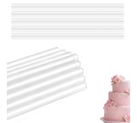 Clyndora 25 Pack Cake Dowels for Tiered Cakes, Plastic Supports, 11.8 Inch Heavy Duty Dowel Rods, Reusable White Pillars for Stacking Wedding, Birthday and Party Tiers