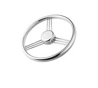Clynex 13-1/2 In 342mm Steering Wheel Stainless Steel 316 Marine Grade 3 Spokes 15 Degree Boat Yacht Accessories Marine Steering Rudder System
