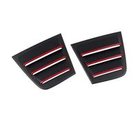 Clynex 2PCS Car Rear Side Window Louvers Shutters Blinds Cover Trim, for DODGE, for Charger 2011-2021 Car Accessories ABS Car Rear Window Louver(Black with Red)