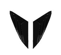 Clynex 2PCS Car Rear Window Shutter Cover Trim, for Kia, for Optima K5 GT 2020 2021 Carbon Fiber Window Louver Side Vent Trim Accessories Car Rear Window Louver(Bright black)