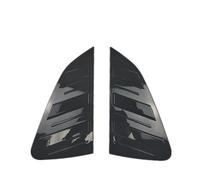 Clynex 2PCS Car Rear Window Shutter Cover Trim, for VW, for POLO, 2011-2019, for POLO Plus, 2019 Window Louver Side Vent Trim ABS Sports Spoiler Car Rear Window Louver(19 Bright Black)