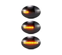 Clynex 2pieces LIGHT Dynamic Turn Signal Side Marker Light Sequential Blinker Amber Fender Lamp, for Fiat, 500 Turn Signal Light(Flowing water)