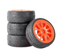 Clynex 4p Grip Tires Insert Sponge Wheel, for HSP Racing 1/10 1.10 On-Road Car Rc Car Tyres(910R-6084)