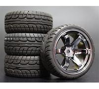 Clynex 4pcs 1/10 RC Soft Rubber Touring Tire Tyre Wheel Rim Rc Car Tyres(710-8003)