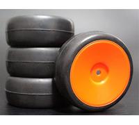 Clynex 4PCS 1/10 Rubber Tire RC Racing Car Tires On Road Wheel Rim, for HSP, for HPI, RC Car Part Diameter 65mm Tires 94123-94122 Rc Car Tyres(901R-6018)