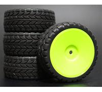 Clynex 4PCS 1/10 Rubber Tire RC Racing Car Tires On Road Wheel Rim, for HSP, for HPI, RC Car Part Diameter 65mm Tires 94123-94122 Rc Car Tyres(901G-6017)