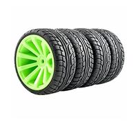 Clynex 4Pcs Flat Racing Tires Wheel Offset 6mm, for HSP, for HPI, 1.10 On-Road Car Rc Car Tyres(601G-8003)