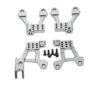Clynex 4PCS Metal Front Rear Shock Damper Towers Mount Hoops,for Axial SCX10 II 90046 90047 1/10 RC Crawler Rc Car Shock Absorber(Silver)