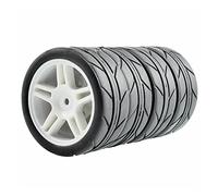 Clynex 4Pcs Rubber Tires ABS Wheel, for HSP, for HPI, 1:10 On-Road Car RC 905-6087 Rc Car Tyres(905W-6087)