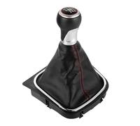 Clynex 5/6 Speed Car Gear Shift Knob Cover, for Golf, 5, for Golf, 6 MK5 MK6 R32 GTI 2004-2009 Manual Stick Handball Gear Shift Knob(Red Line 6 Speed)