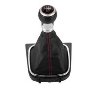 Clynex 5/6 Speed Car Gear Shift Knob Cover, for Golf, 5, for Golf, 6 MK5 MK6 R32 GTI 2004-2009 Manual Stick Handball Gear Shift Knob(Red Line 5 Speed)