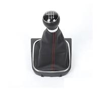 Clynex 5 Speed 6 Speed Car Gear Shift Knob Lever Cover,for Golf, 6 VI MK6, for Jetta, 5, for Golf, 5 V MK5 Hand Ball Gear Shift Knob(6 Speed Red Line)
