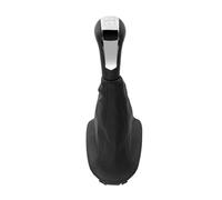 Clynex 5 Speed Gear Shift Knob Gaiter Leather Boot Cover for MT Lever Shifter Pen Handle Car Styling Accessories, for Chevy, Spark 2011-2016 Gear Shift Knob(Black Chrome)