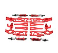 Clynex 9pcs Upgrade Metal Parts, for WLtoys, 12402a 12409 1/12 4WD 2.4G RC Car Rc Car Shock Absorber(Red)
