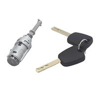 Clynex AL102 9170T9 9170W9 9170T5 256924 FRONT LEFT DOOR LOCK BARREL, for Citroen, C2 C3 2002-2010 With 2 Keys Ignition Switch Lock(BLACK Assembled Lock)