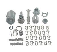 Clynex AL102 9170T9 9170W9 9170T5 256924 FRONT LEFT DOOR LOCK BARREL, for Citroen, C2 C3 2002-2010 With 2 Keys Ignition Switch Lock(BLACK Repair Set)