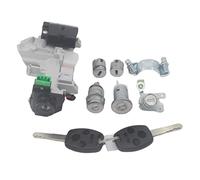 Clynex Al160 Complete Lock Set Ignition Switch Door Barrel Trans 2 Keys With 48 Chips, for Accord, 2003-2005 Ignition Switch Lock(BLACK Key Shells)