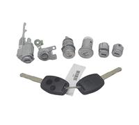 Clynex Al160 Complete Lock Set Ignition Switch Door Barrel Trans 2 Keys With 48 Chips, for Accord, 2003-2005 Ignition Switch Lock(BLACK 6pcs Barrels)