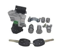 Clynex Al160 Complete Lock Set Ignition Switch Door Barrel Trans 2 Keys With 48 Chips, for Accord, 2003-2005 Ignition Switch Lock(BLACK Immobilizer Keys)