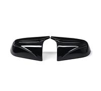 Clynex Black Real Carbon Fiber 2xCar Rear View Mirror Cover Cap Replacement Rearview, for Tesla, Model 3 2017 2018 2019 2020 Car Mirror Cover(ABS Glossy Black)