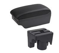 Clynex Car Accessories, for VW, Mk5, for Golf, Mk 5 6 2005-2011 Car Armrest Box Centre Console Storage Box Cup Holder Interior Car Armrests Car Armrest(BLACK C3 White Line 7usb)