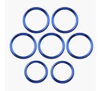 Clynex Car Air Condition Air Vent Outlet Ring Cover Trim, for Mercedes-Benz, for A Class W177 V177 A180 A200 A220 A250 2019+ Red for Blue Car Air Conditioning Vent Trim(Blue)