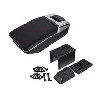 Clynex Car Armrest Box Center Console Store Content Box PU Leather Storage Box, for Opel, for Vauxhall, for Astra Corsa Mokka Tigra Zafira Car Armrest(Red)
