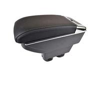 Clynex Car Armrest, for NISSAN, VERSA TIIDA LATIO 2007-2011 Centre Arm Rest PU Leather Center Console Storage Box Tray 2008 2009 2010 Car Armrest(Black thread)